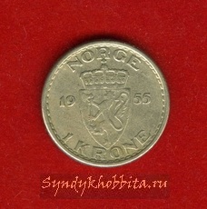 1 крона 1955 года Норвегия